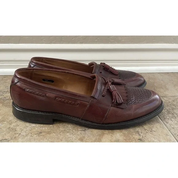 Allen Edmonds Size 10.5 B Brown Kiltie Loafers Allen Edmonds Woodstock Loafers Mens 10.5 B Brown Tassel  main image 4
